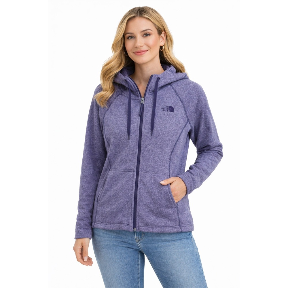 THE NORTH FACE Women's Zip Hoodie Heather Purple Athletic Jacket Size S/P